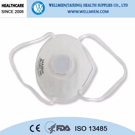 Mascarilla protectora personal no tejida sólida de respirador N95 con válvula