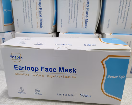 Desechable Quirúrgico Dental Negro 3ply 3 Capas Mascarilla Médica TypeIIR